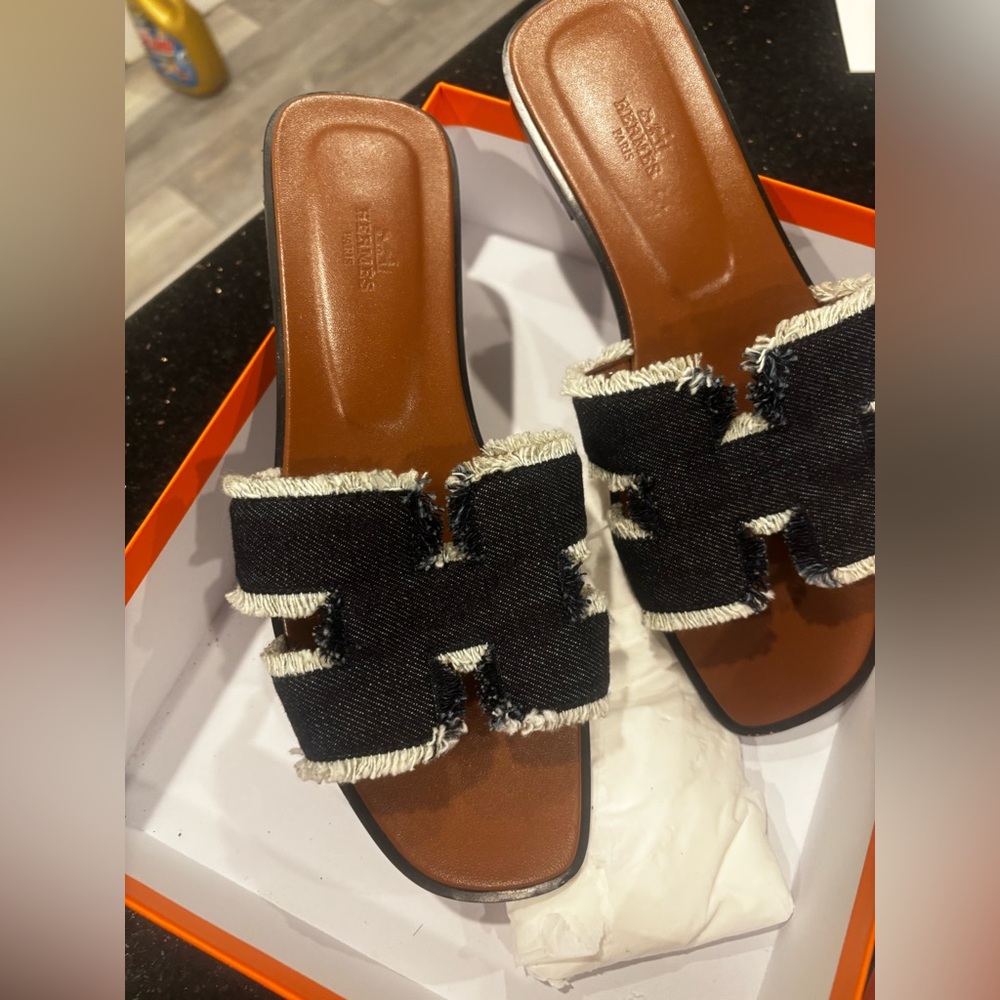 HERMES DENIM SANDAL